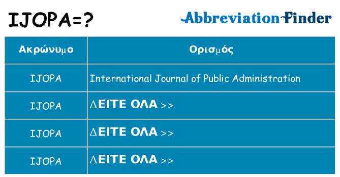 Τι σημαίνει ijopa ηρεμήσει