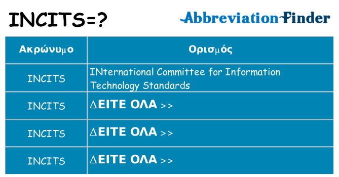 Τι σημαίνει incits ηρεμήσει