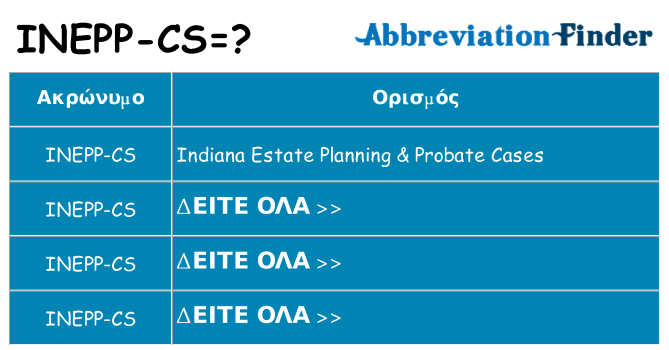 Τι σημαίνει inepp-cs ηρεμήσει