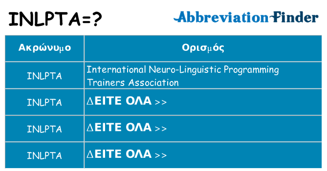 Τι σημαίνει inlpta ηρεμήσει