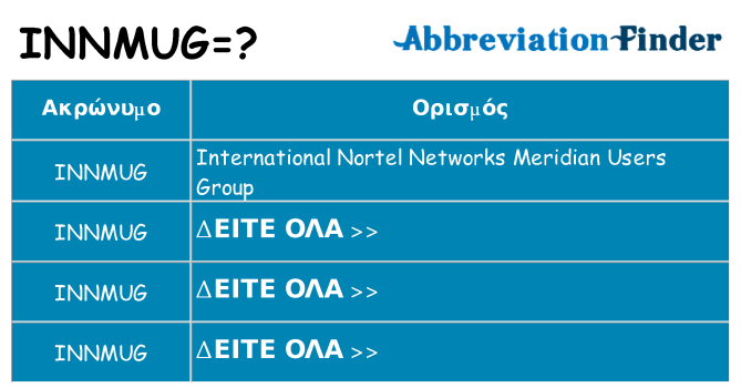 Τι σημαίνει innmug ηρεμήσει