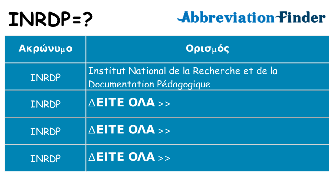 Τι σημαίνει inrdp ηρεμήσει