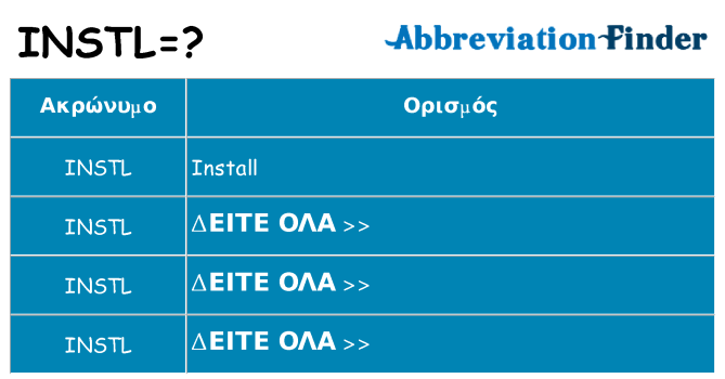 Τι σημαίνει instl ηρεμήσει
