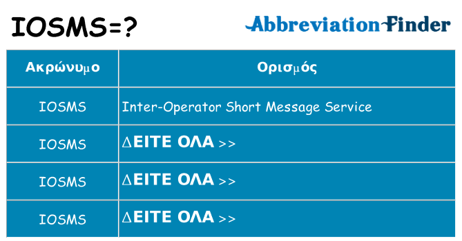 Τι σημαίνει iosms ηρεμήσει