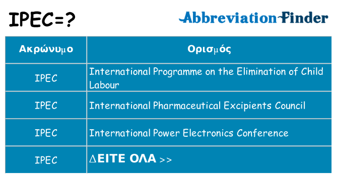 Τι σημαίνει ipec ηρεμήσει
