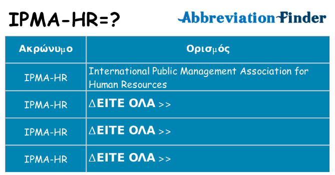 Τι σημαίνει ipma-hr ηρεμήσει