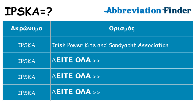 Τι σημαίνει ipska ηρεμήσει