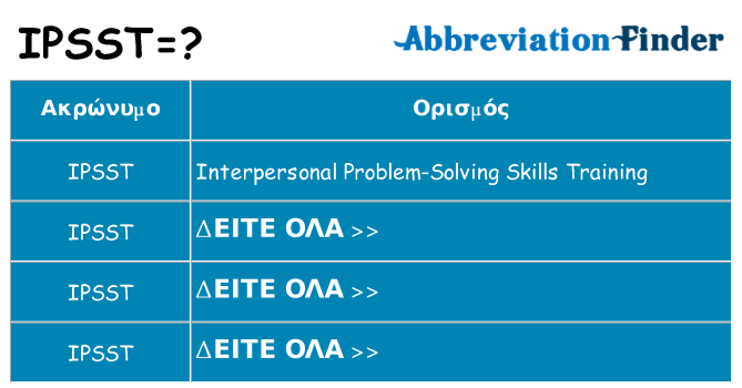 Τι σημαίνει ipsst ηρεμήσει