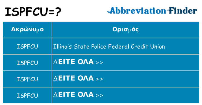 Τι σημαίνει ispfcu ηρεμήσει