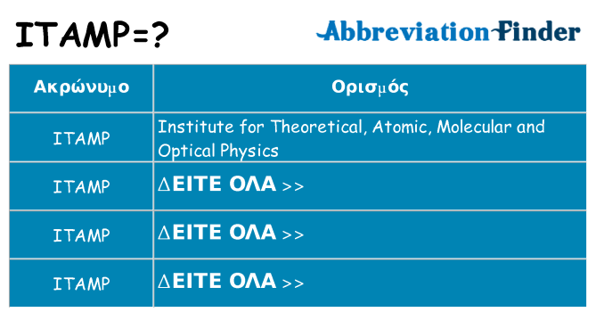 Τι σημαίνει itamp ηρεμήσει