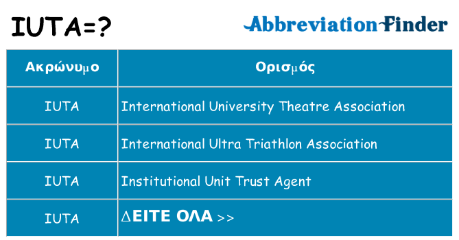 Τι σημαίνει iuta ηρεμήσει