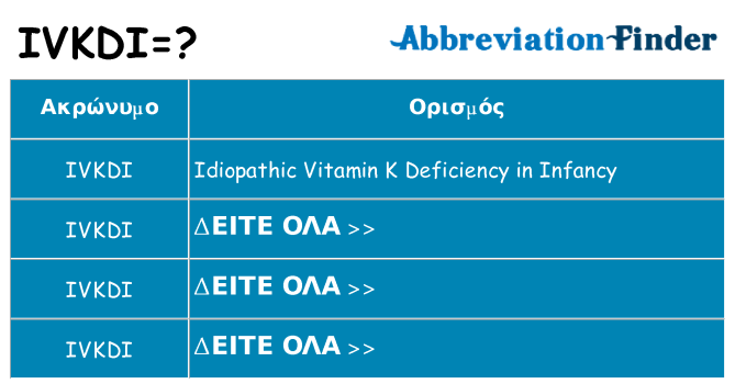 Τι σημαίνει ivkdi ηρεμήσει