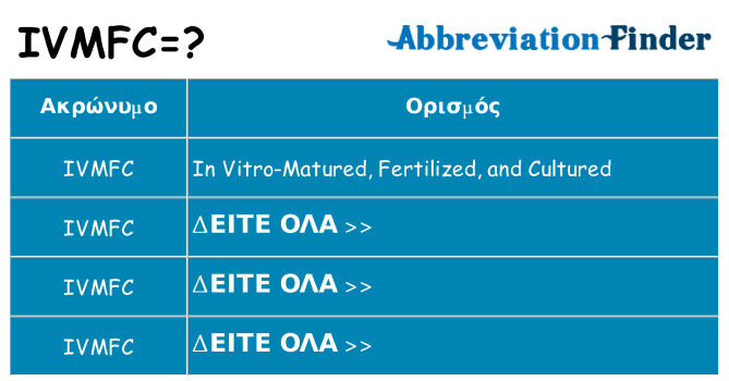 Τι σημαίνει ivmfc ηρεμήσει