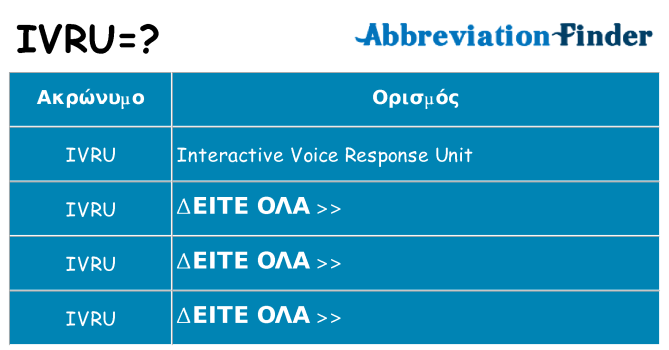 Τι σημαίνει ivru ηρεμήσει