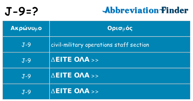 Τι σημαίνει j-9 ηρεμήσει