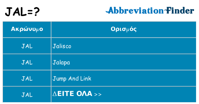 Τι σημαίνει jal ηρεμήσει