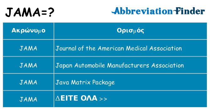 Τι σημαίνει jama ηρεμήσει