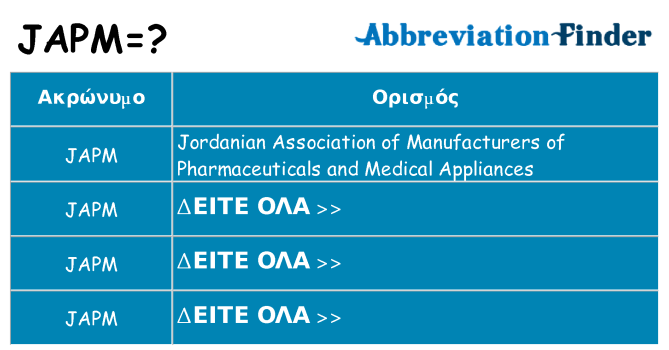 Τι σημαίνει japm ηρεμήσει
