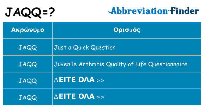 Τι σημαίνει jaqq ηρεμήσει