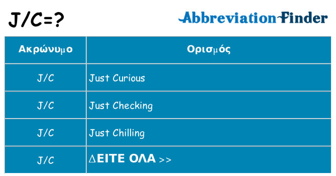 Τι σημαίνει jc ηρεμήσει