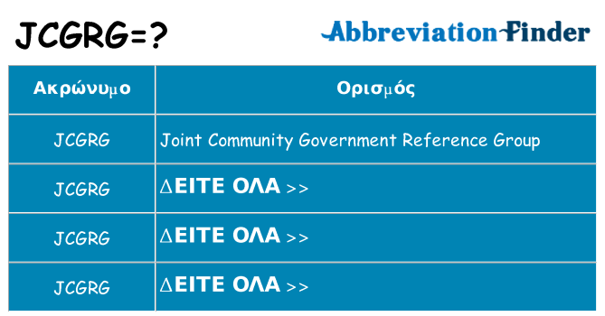 Τι σημαίνει jcgrg ηρεμήσει