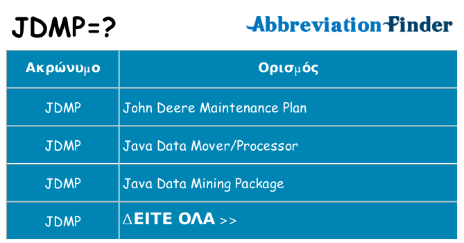 Τι σημαίνει jdmp ηρεμήσει