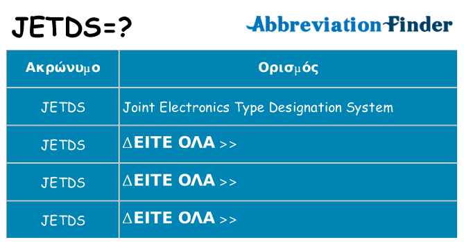 Τι σημαίνει jetds ηρεμήσει