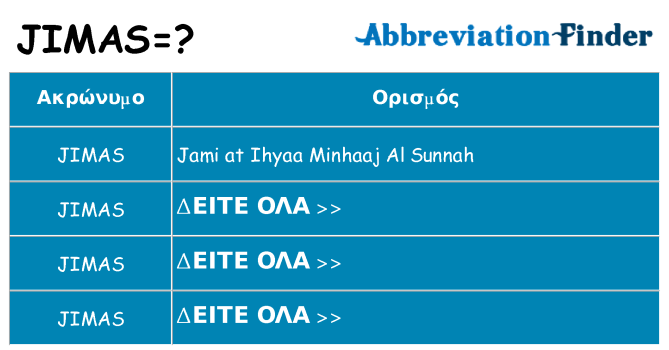 Τι σημαίνει jimas ηρεμήσει