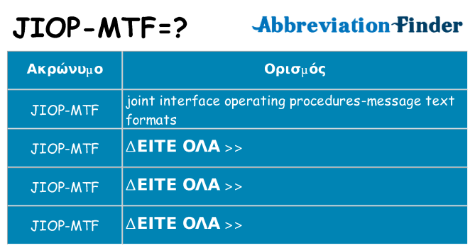 Τι σημαίνει jiop-mtf ηρεμήσει