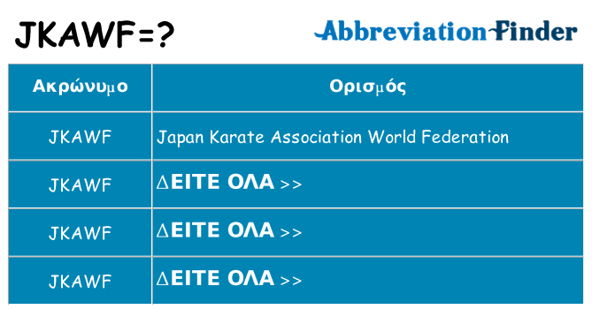 Τι σημαίνει jkawf ηρεμήσει