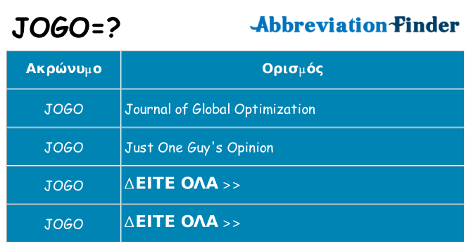 Τι σημαίνει jogo ηρεμήσει