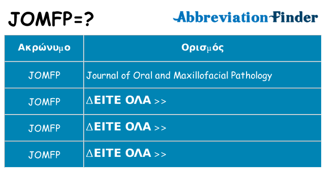 Τι σημαίνει jomfp ηρεμήσει