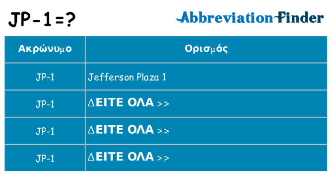 Τι σημαίνει jp-1 ηρεμήσει