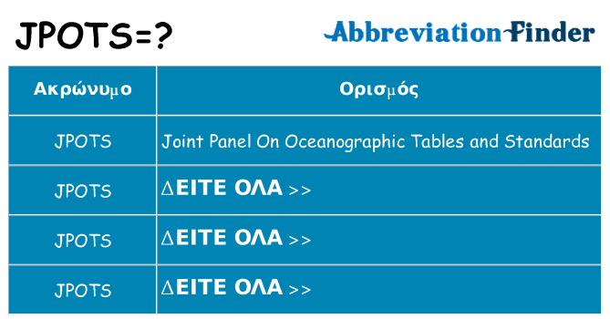 Τι σημαίνει jpots ηρεμήσει