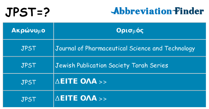 Τι σημαίνει jpst ηρεμήσει