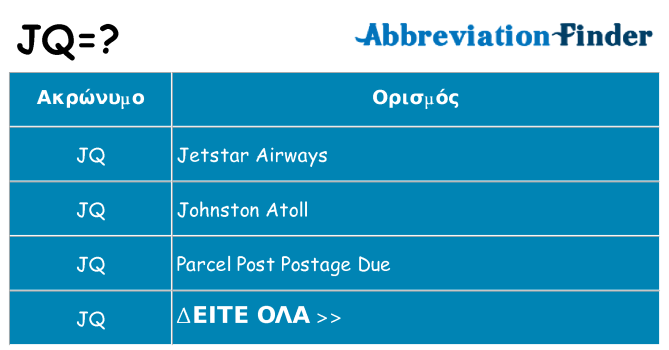 Τι σημαίνει jq ηρεμήσει