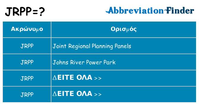 Τι σημαίνει jrpp ηρεμήσει