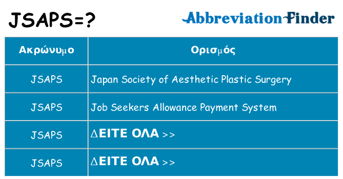 Τι σημαίνει jsaps ηρεμήσει