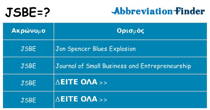 Τι σημαίνει jsbe ηρεμήσει