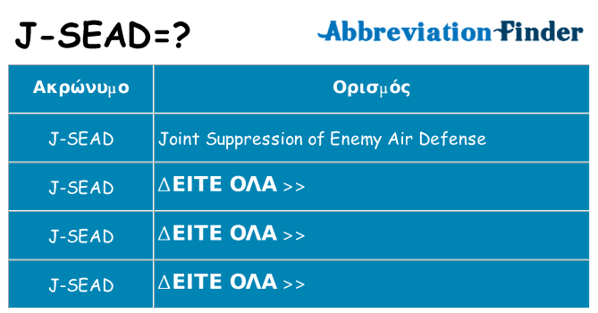 Τι σημαίνει j-sead ηρεμήσει