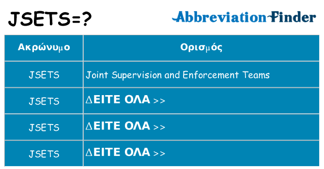 Τι σημαίνει jsets ηρεμήσει