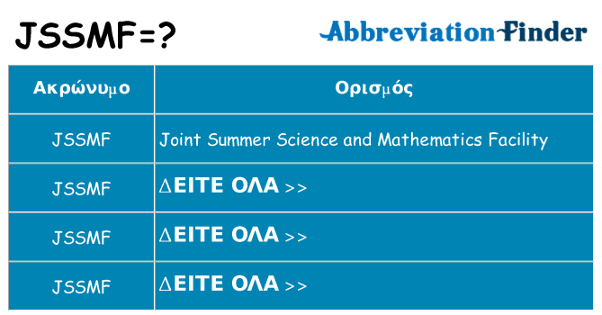 Τι σημαίνει jssmf ηρεμήσει