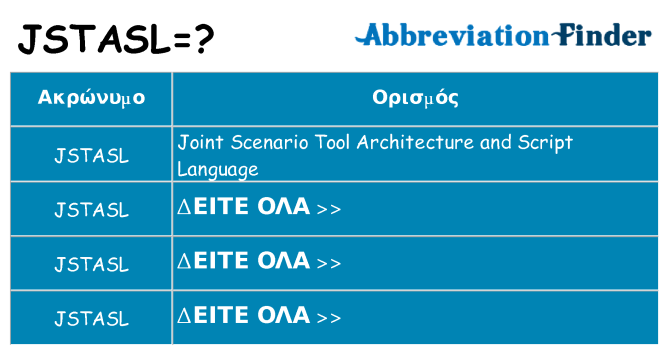 Τι σημαίνει jstasl ηρεμήσει