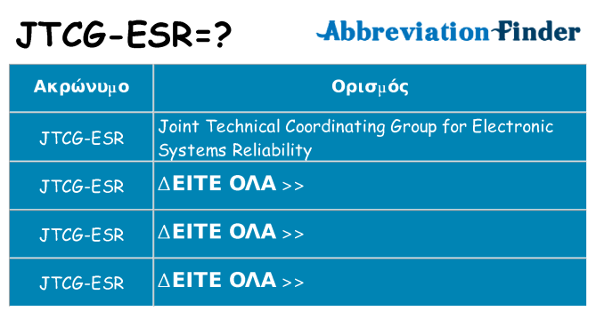 Τι σημαίνει jtcg-esr ηρεμήσει