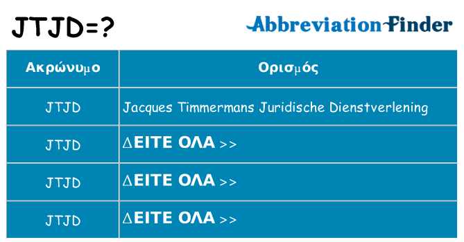 Τι σημαίνει jtjd ηρεμήσει
