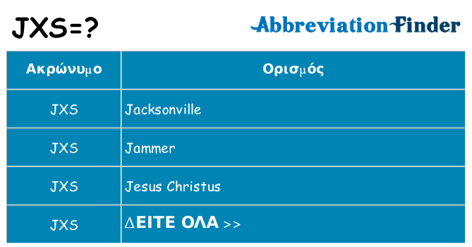 Τι σημαίνει jxs ηρεμήσει