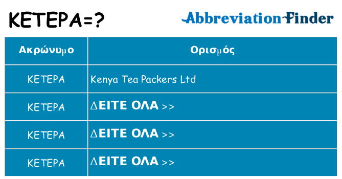 Τι σημαίνει ketepa ηρεμήσει