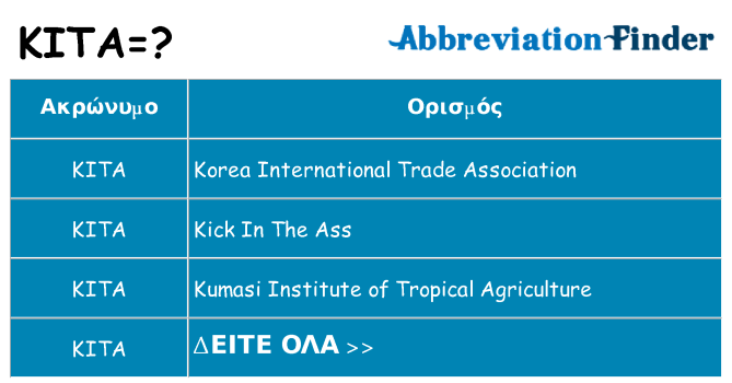 Τι σημαίνει kita ηρεμήσει