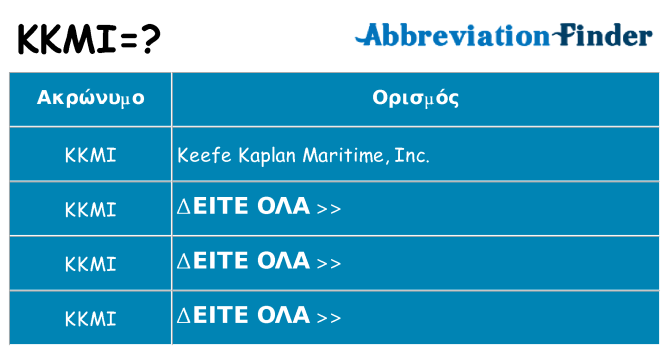 Τι σημαίνει kkmi ηρεμήσει