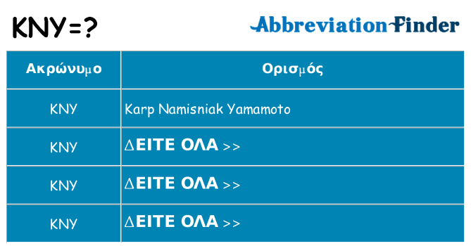 Τι σημαίνει kny ηρεμήσει